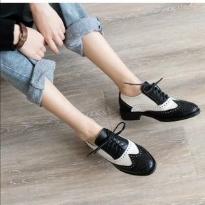 Brand New Black and White Oxfords